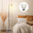 Demerrick 66.1" Arched Floor Lamp with Two LED Bulbs Included and Glass Shade-678859169