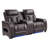 73" Wide Top Leather Power Reclining Loveseat With Adjustable Headrest And Ambient Arm Lighting-775406836