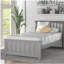 Lit plateforme en bois simple, gris