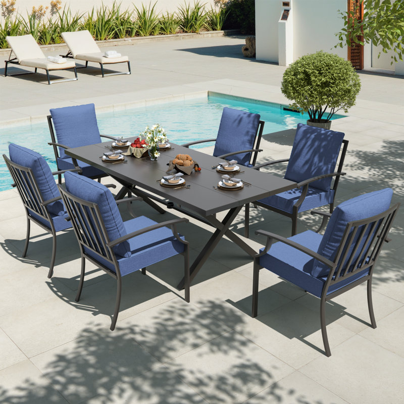 Ensemble de salle à manger de patio, Marine, 6