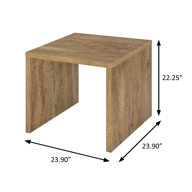 Table de bout rustique 23,9 po, brun, Mango, Mango / Brown