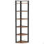 Étagère de coin 70,87 "à 6 niveaux de brun rustique pour le salon et le bureau-542581802