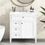 Armoire de salle de bain moderne 30 po avec lavabo, construction, 2 tiroirs et tiroir escamotable