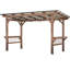Pavillon de jardin en bois robuste 13 pi x 6,5 pi avec toit en métal et comptoir sophistiqué