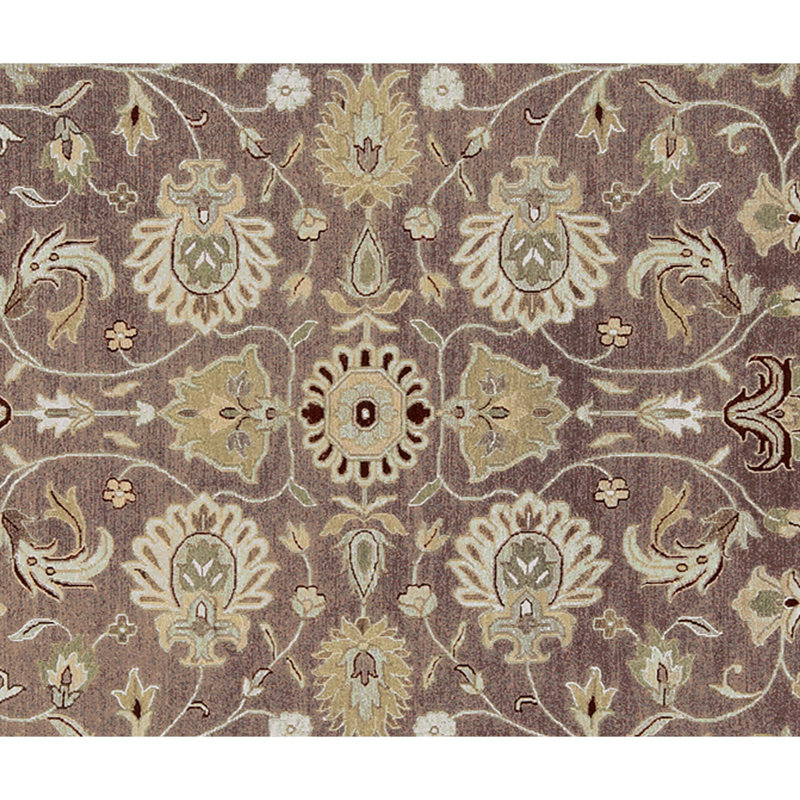 Tapis brun et doré de haute qualité noué à la main