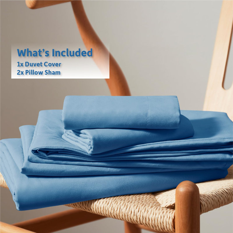 Polyester Floral Duvet Cover, Blue Heaven
