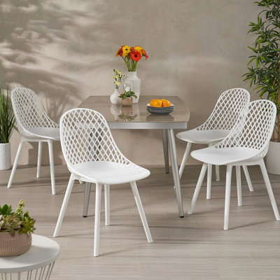 Chaise de salle à manger d'extérieur de 4 chaises Lily