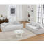 Ensemble 2 pièces de la collection Boucle - gris, 3 places et canapés avec table de bout moderne gris pratique