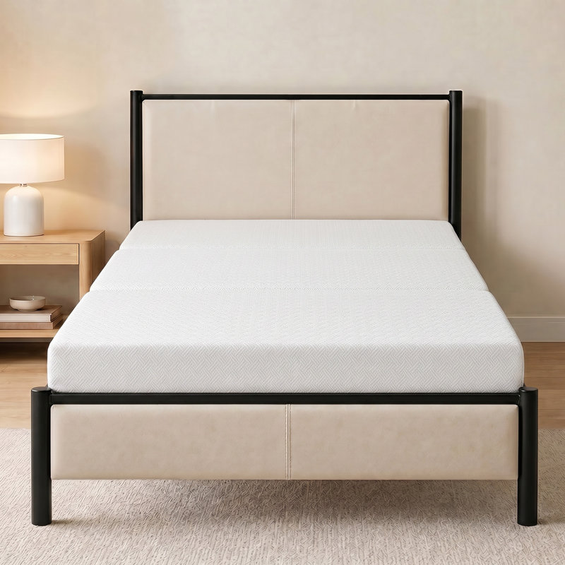 Matelas pliable simple, matelas en mousse mémoire pliable en trois parties de 15 cm, Twin