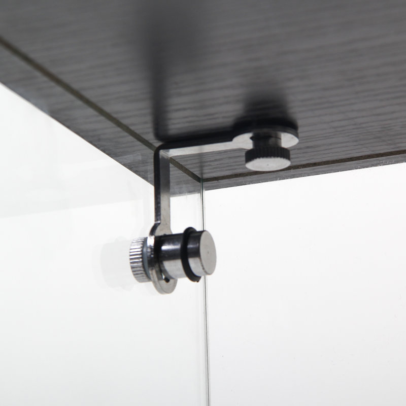 Vitrine en verre avec 3 tablettes, Noir