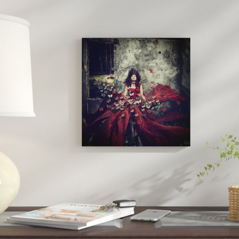 «Butterfly Effect», impression sur toile, H 12 po x l 12 po x P 0,75 po, Toile tendue, Pas de tapis