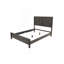 Rustique contemporain espresso 1pc grand lit en bois X-Design HB look unique