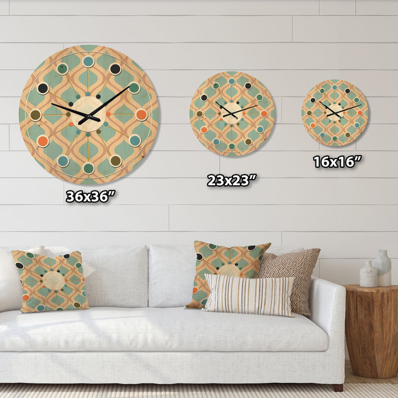 Horloge murale abstraite géométrique V, Petit