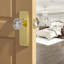 Bouton de porte d'intimité en laiton satiné et cristal octogonal-121458002-123514354