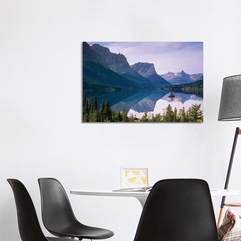 Wild Goose Island In St Mary's Lake, Glacier National Park, Montana by Tim Fitzharris - Wrapped Canvas Print