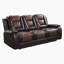 Ensemble de salon 3 pièces en similicuir de qualité supérieure avec table rabattable, console coulissante et centre Len Len-671498241