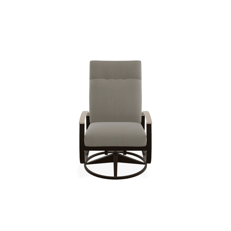 Belle Isle Outdoor Swivel Lounge Chair, Mineral Blue, Desert P60, Textured Kona