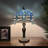 Varley Tiffany Table Lamp Blue Stained Glass Dragonfly LED Bulb Included 12"W*12"D*19"H