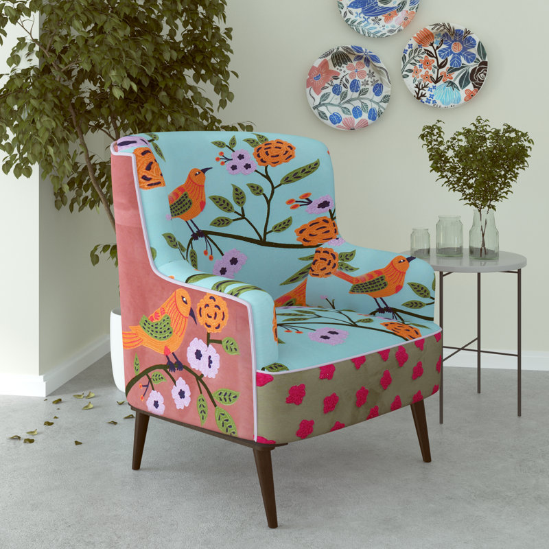 Chaise d'appoint Obara, Turquoise