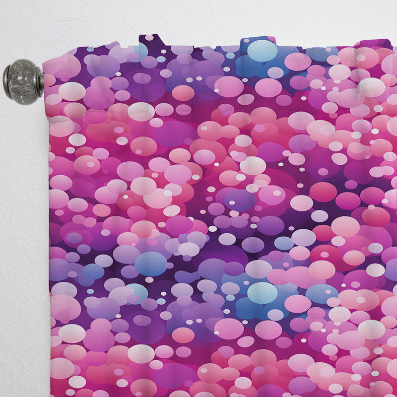 Popart dégradé mauve Dot Illusion - rideau abstrait - rideau obscurcissant - 1 panneaux, L 52 po x L 84 po
