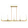 Del Mar 8-Light LED Linear Chandelier in Warm Brass by Breegan Jane