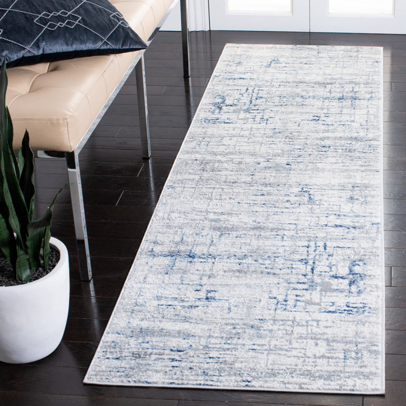 Amelia Cotton Abstract Rug, Runner 2'3" x 8'