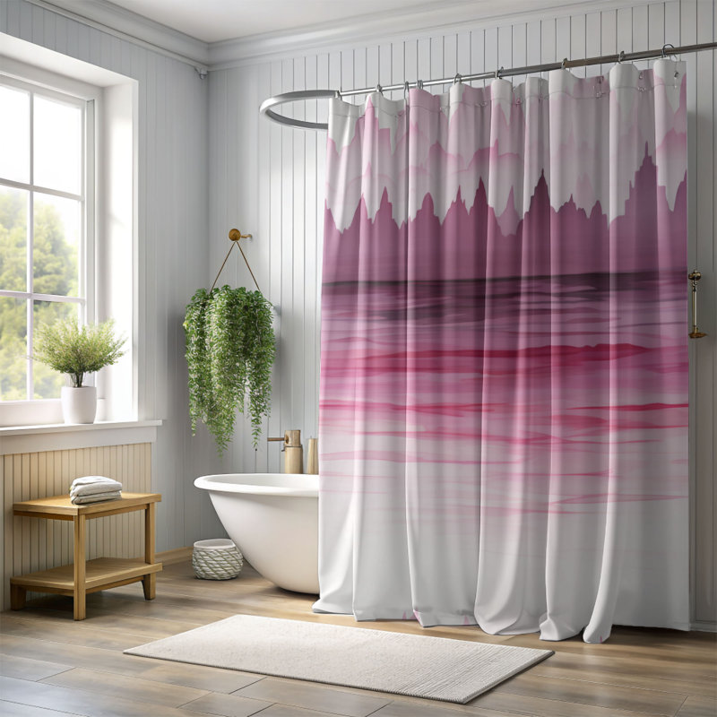 Rideau de douche Pink Sweep - Premium, H 74 po x l 71 po