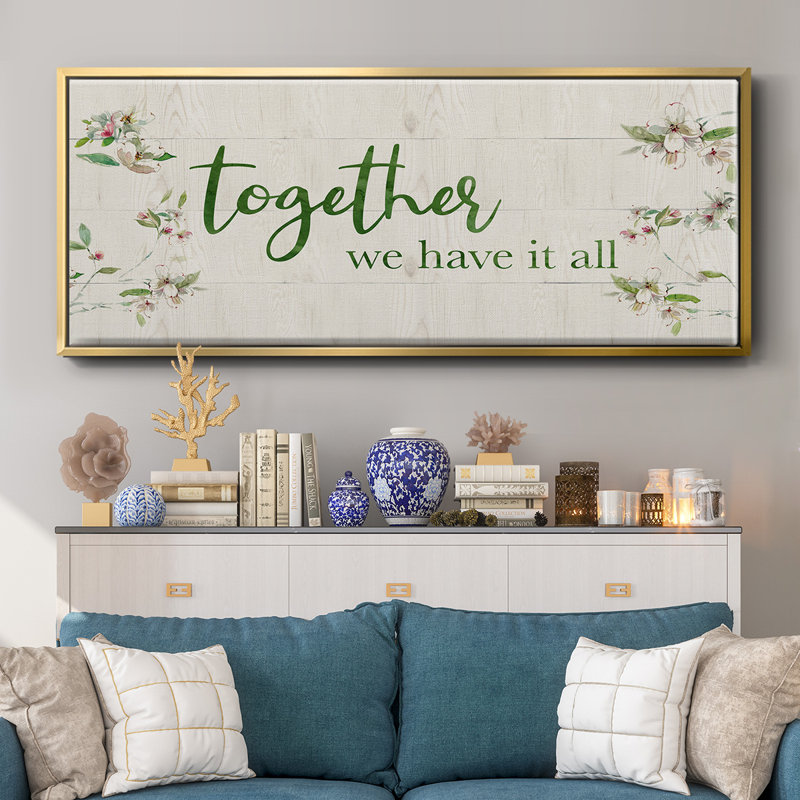 Together- Framed Canvas, 20" H x 50" W