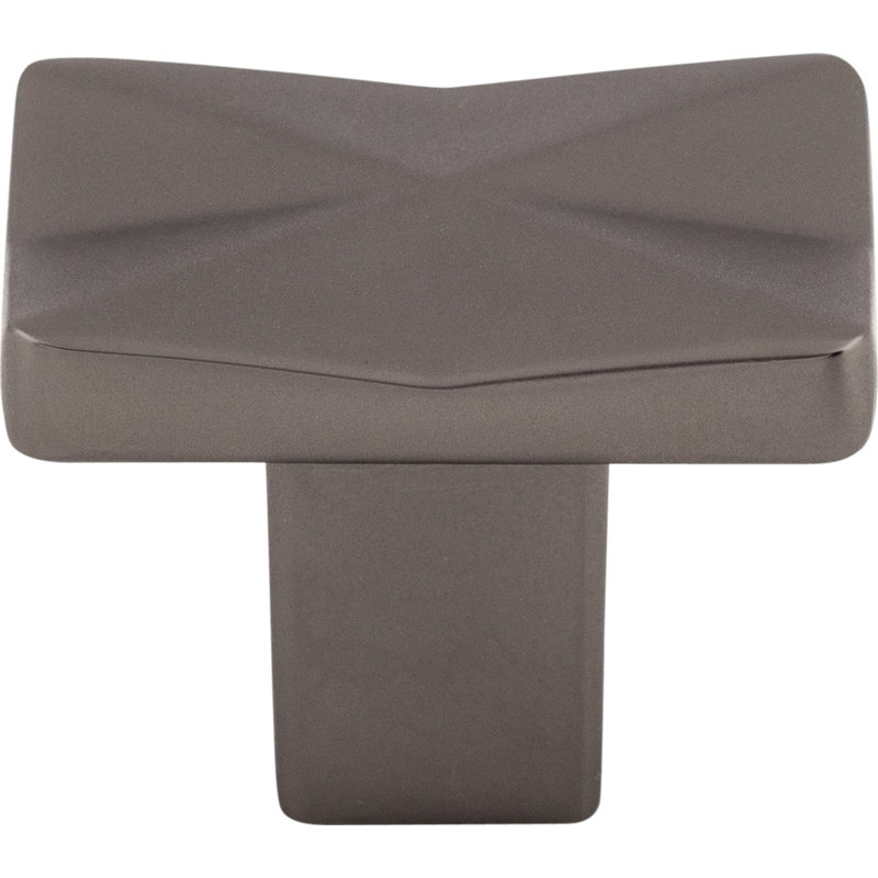 Quilted 1 1/4" Length Rectangle Knob, Ash Gray