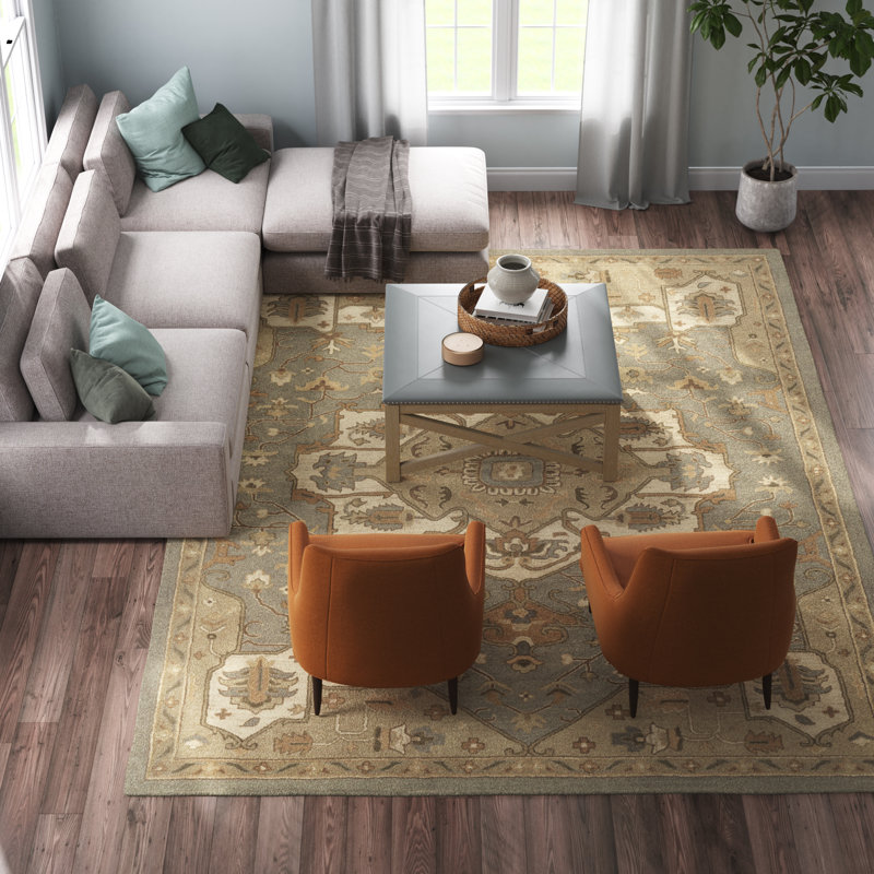 BuckHill Hand Tufted Wool Oriental Indoor Rug, Round 6'