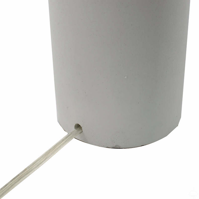 Modern Cement & Metal Table Lamp with Drum Shade