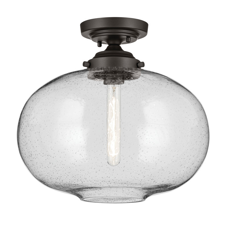 14.5" 1-Light Flush Mount, Bronze