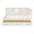 L-Shaped Bed Frame With Drawer And And Bookcase-2139796074