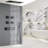 bojet Thermostatic Shower System with Digital Temperature Display 4-Function Push-Button Rain Shower Combo with Body Jet Wall Mounted Bathroom Faucet Set