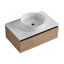 Meuble-lavabo mural 30 po avec lavabo en céramique et 1 tiroir à fermeture en douceur (emballage KD)-205531205