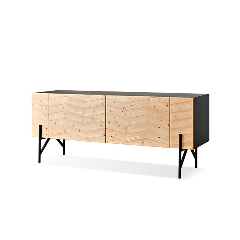 Meuble télé Modern Burlywood, H 31,4 po x L 59,06 po x l 32 po
