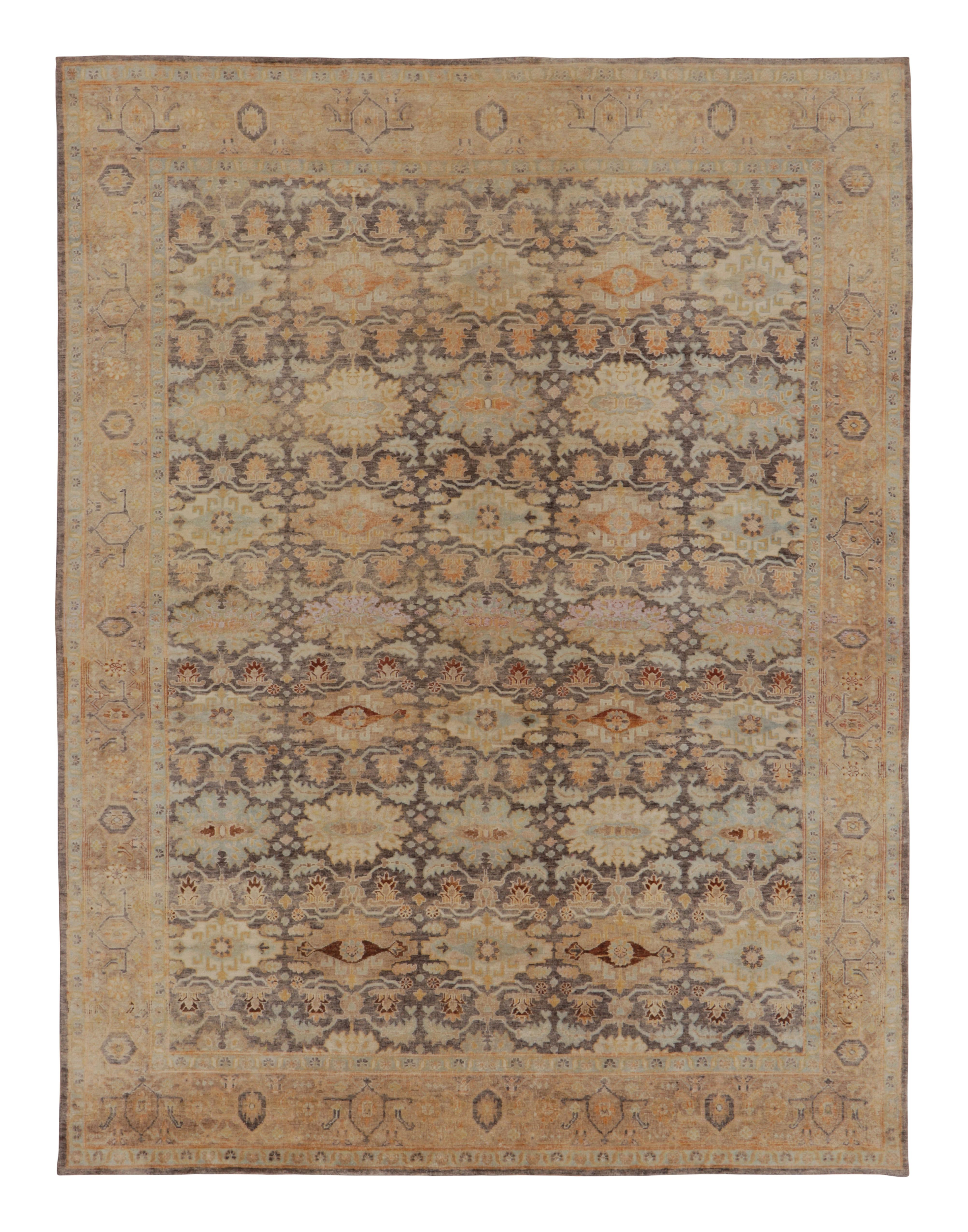 Rug & Kilim's Modern Classics Rug In Antique Brown, Gold, And Dusty ...