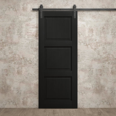 Porte de grange moderne | Ego 5010 | Ensemble de quincaillerie lourde pour rails | Portes intérieures solides