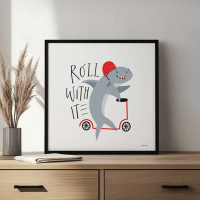 «Roll With It Shark» par Rachel Nieman, reproduction d'art