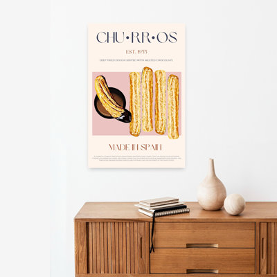 Churros With Chocolate 1 Piece Wrapped Canvas Wall Art