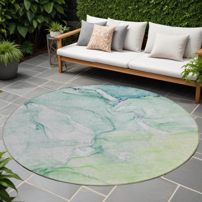 Tapis extérieur rond rond 8 po