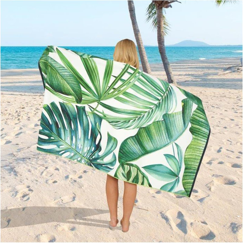 Sand-Free Microfibre Printed Beach Towel, Quick Dry & Lightweight – Large 180cm x 100cm, Perfect for Travel, Pool & Gym