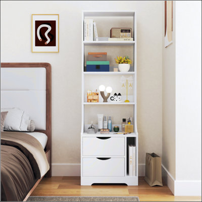 Night Stand With Bookshelf