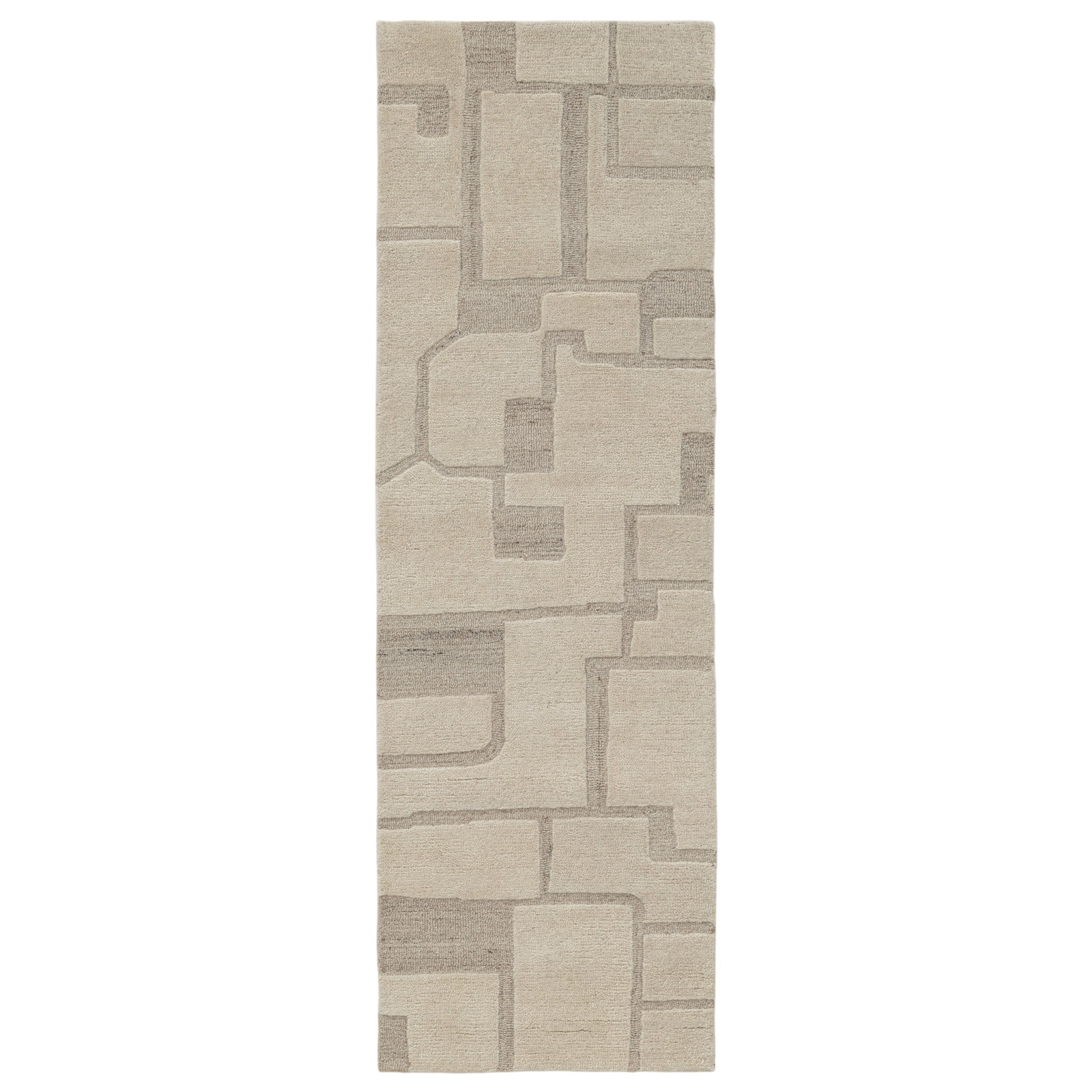 Lira Hand-Tufted Wool Abstract Area Rug, Runner 2'6" x 8'