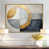 Toile avec cadre flottant or