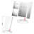 Infinity Trifold LED Makeup Mirror with 2x and 3x Magnification, Adjustable Mirror, Cordless Use