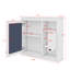 Armoire murale de salle de bain 32 "avec miroir, armoire à pharmacie murale avec 3 tablettes, armoire de rangement à porte miroir