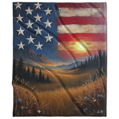 The Shadows Of Freedom Velveteen Blanket