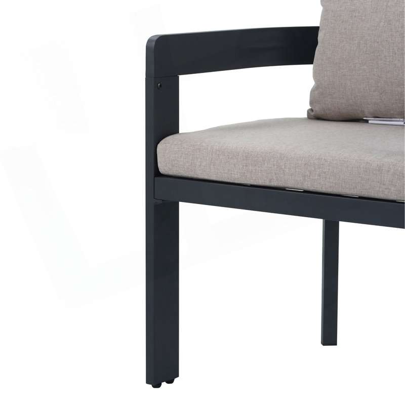 Chaise de salle à manger Elko, Gris foncé, Gris foncé