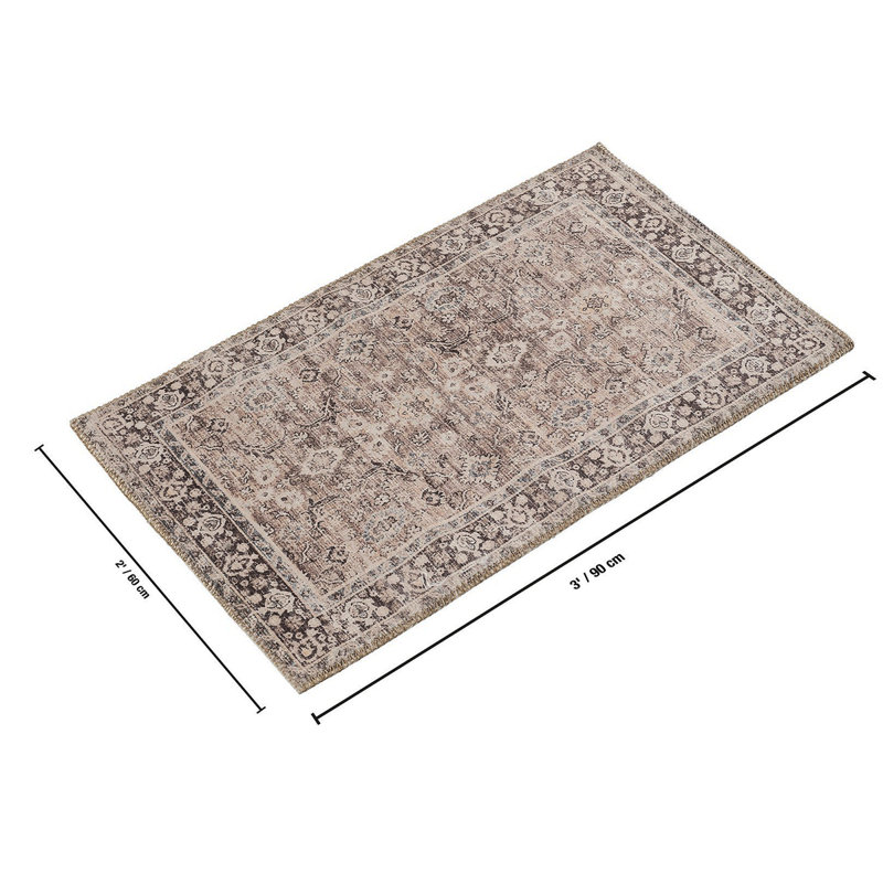 Majestic GC_RYL1004 Brown 2 Ft. X 3 Ft. Area Rug, Rectangle 2' x 3'